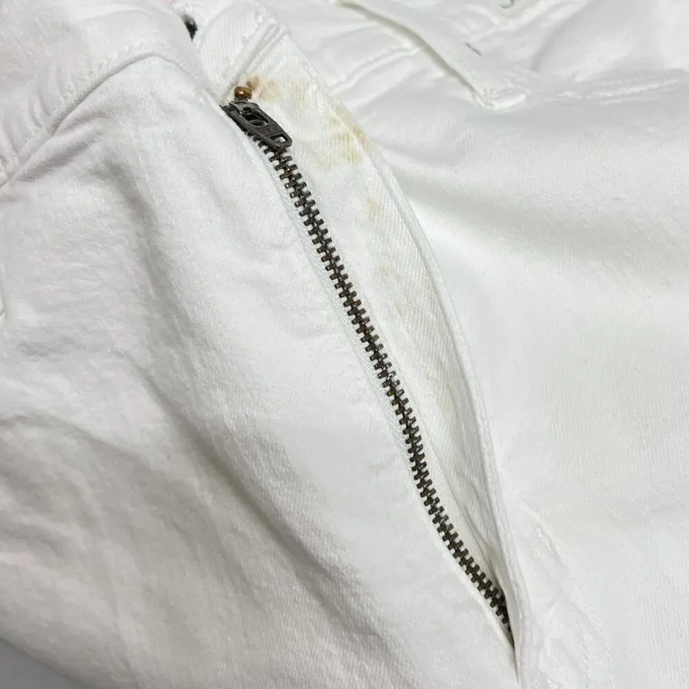 J.Crew Wide-leg denim trouser in white BM338 size 32 NWT